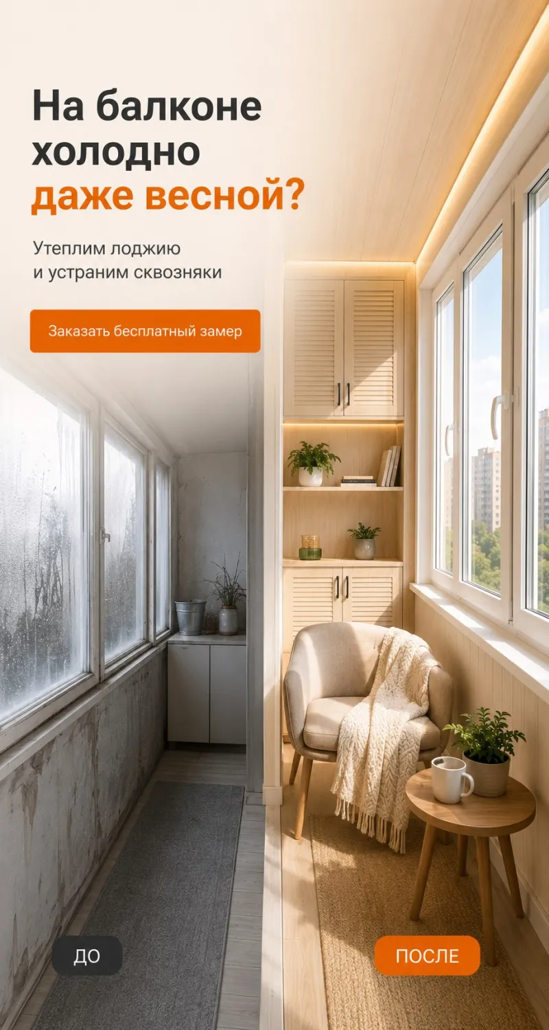 Утеплим лоджию и устраним сквозняки
